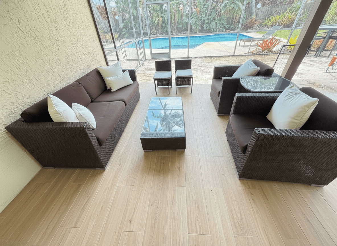 Modern Outdoor Wicker Patio Furniture Lounge Set