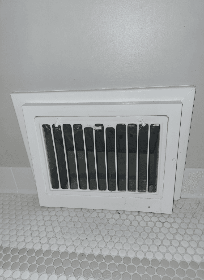 White Metal HVAC Wall Register, 15 x 12 in, Adjustable Louvers